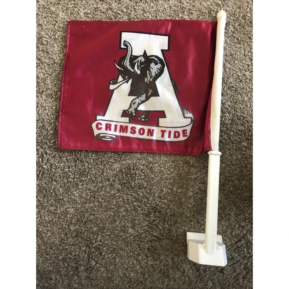 Alabama Crimson Tide Vintage Vault 2 Sided Car Flag Red
